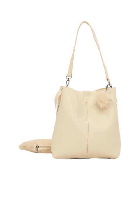 Zoozie Bags Bolso de Hombro Midi Crema con Flecos Zoozie Bags Bolso de Hombro Midi Crema con Flecos
